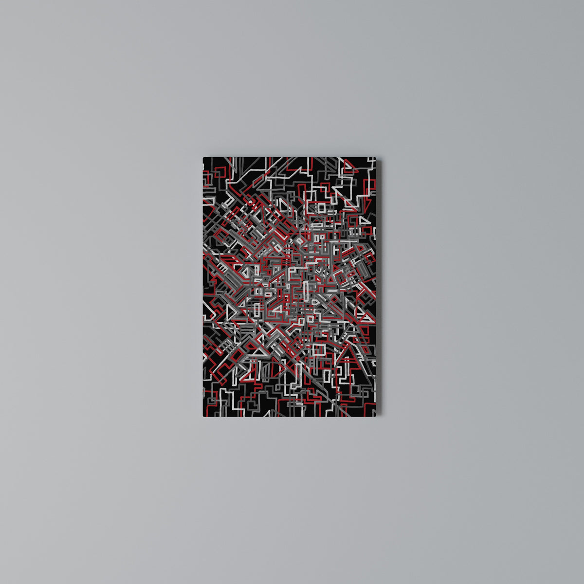 BROKEN LINES Vertical Canvas Print