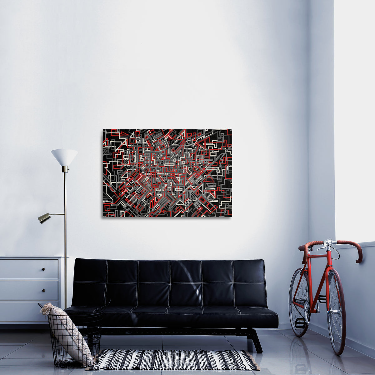 BROKEN LINES Horizontal Canvas Print