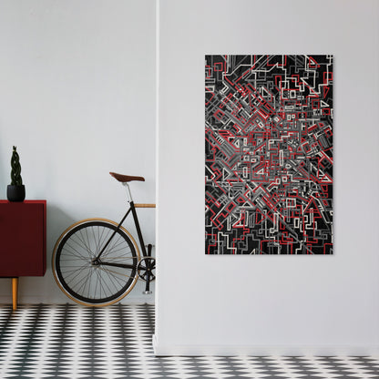 BROKEN LINES Vertical Canvas Print