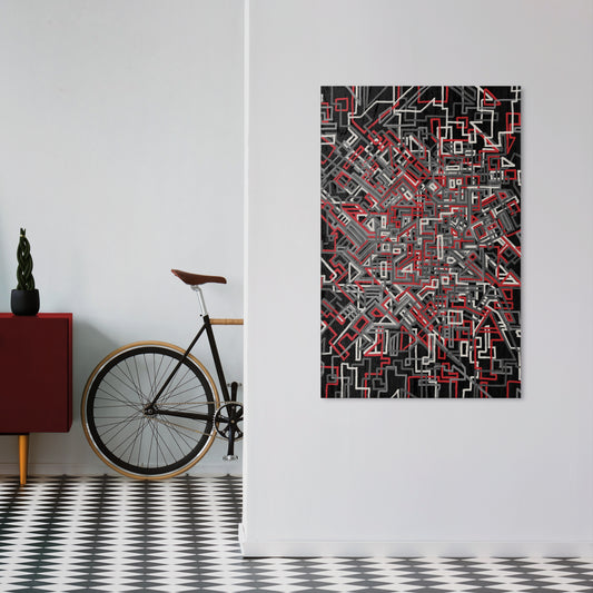BROKEN LINES Vertical Canvas Print