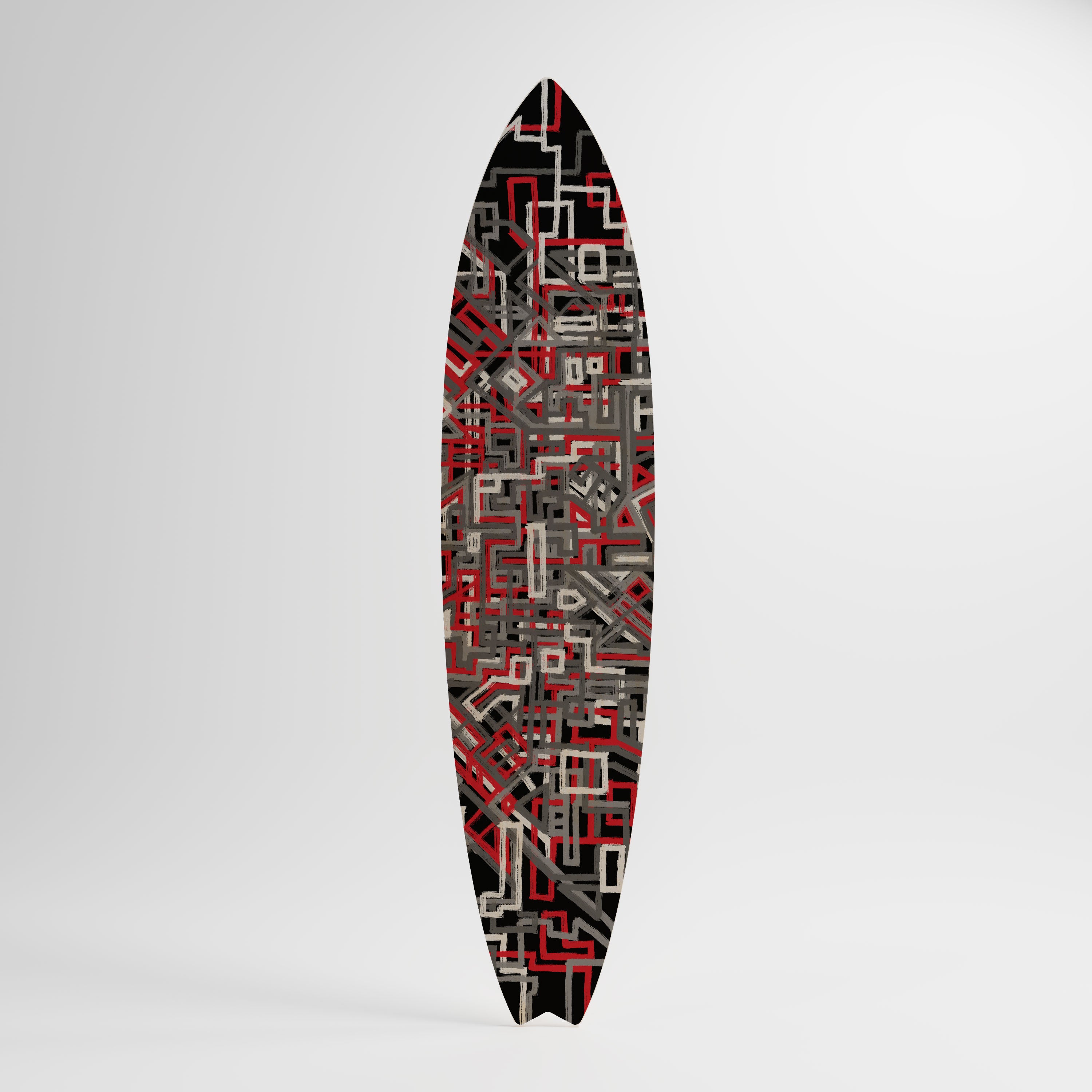 BROKEN LINES Deko-Surfboard