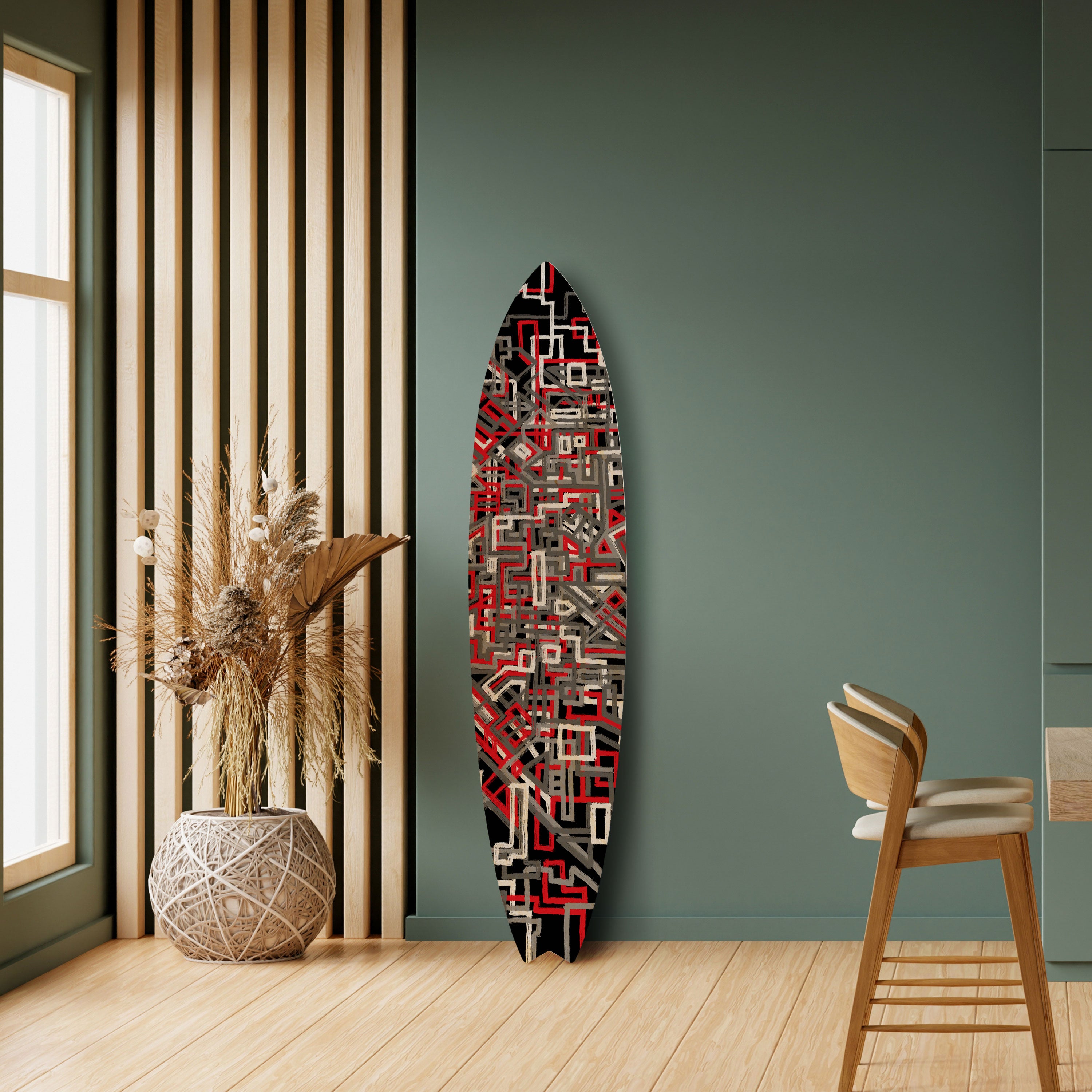 BROKEN LINES Deko-Surfboard