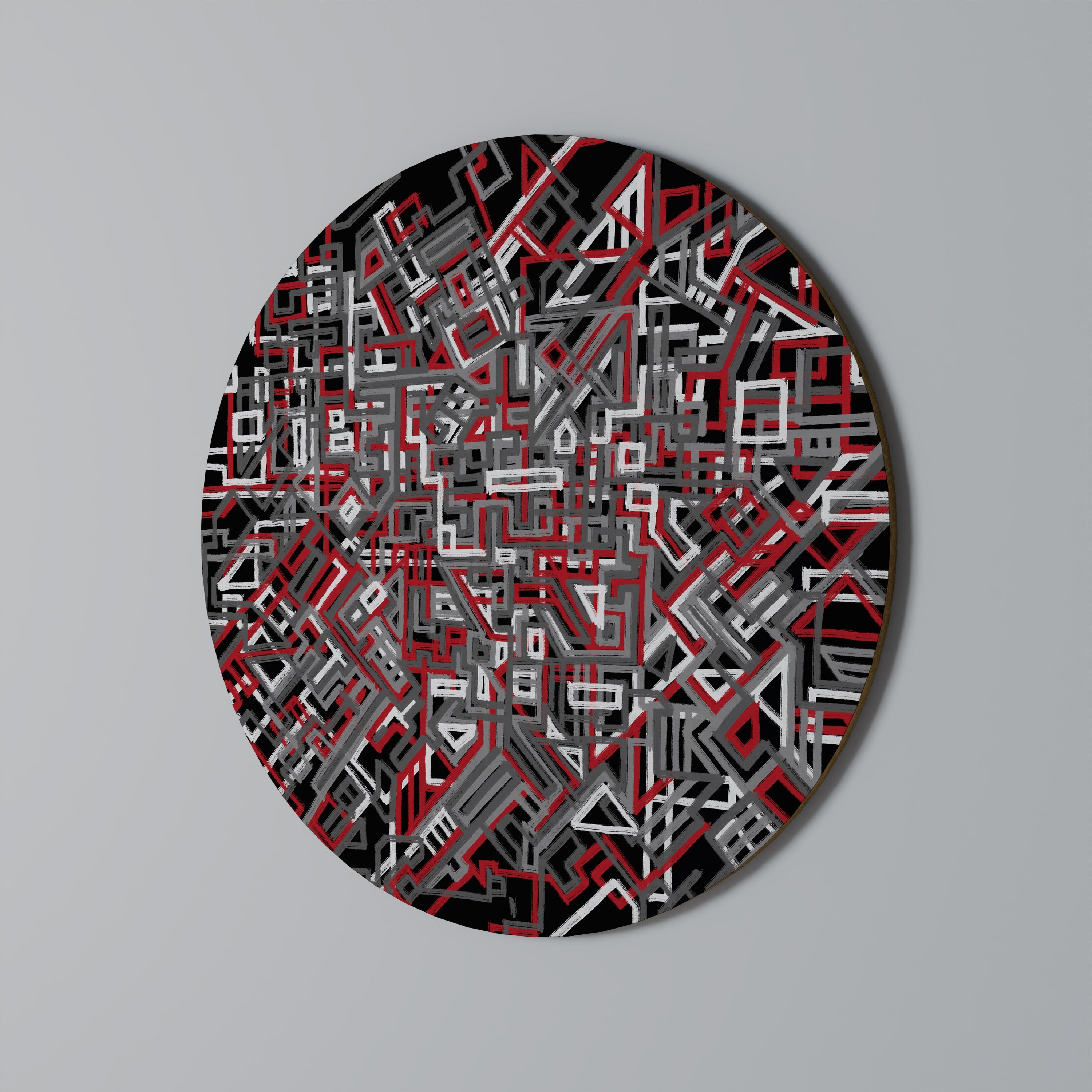 BROKEN LINES Runde Wanddekoration Ø 69 cm