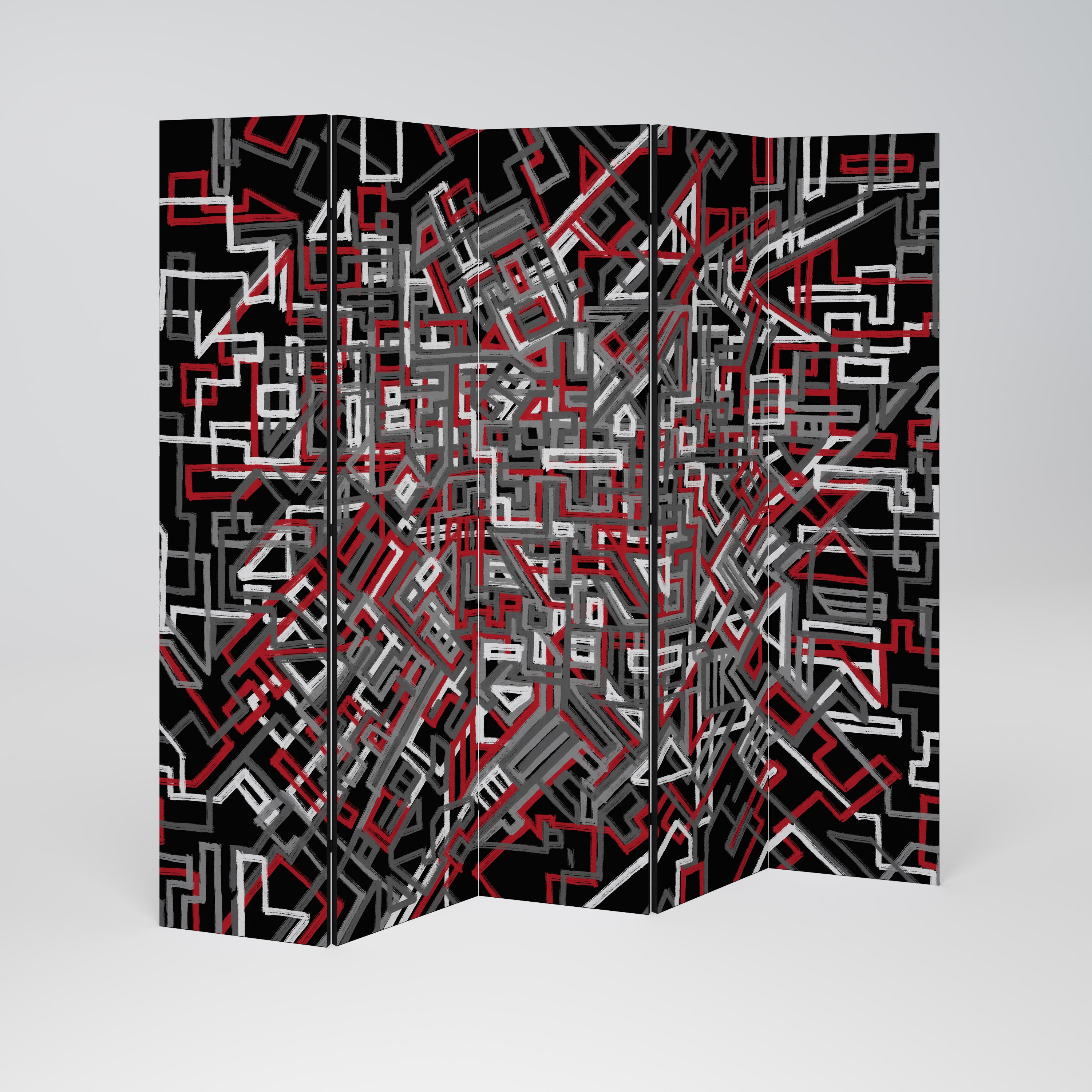 BROKEN LINES 5-teiliger Paravent