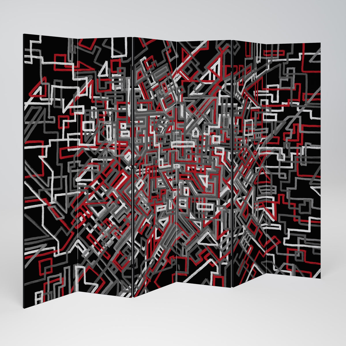 BROKEN LINES 6-Panel Room Divider