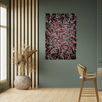 BROKEN LINES Selbstklebendes Poster - Hochformat