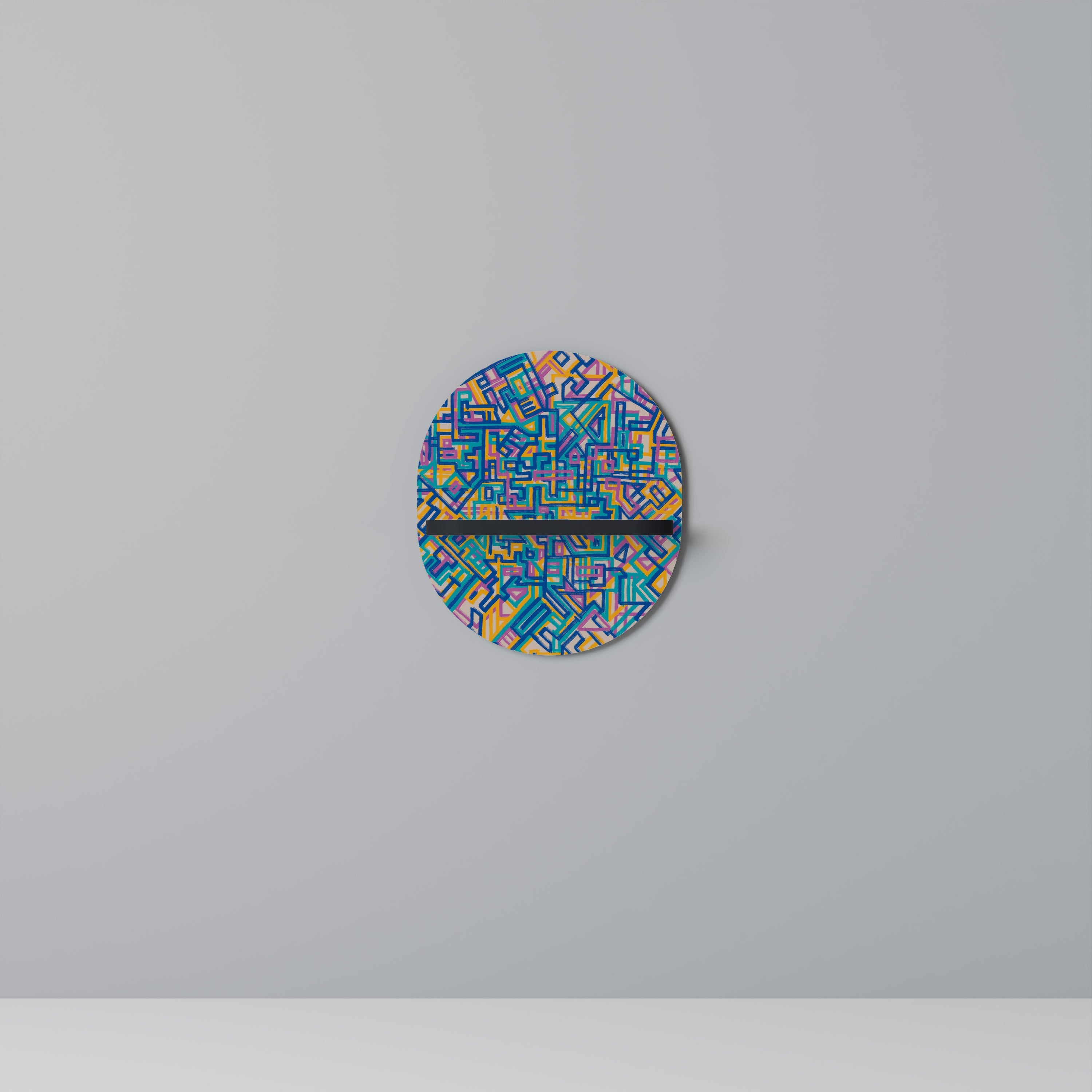 MEMORIES MAP Ovales Kunstregal in Schwarz