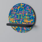 MEMORIES MAP Rundes Kunstregal in Schwarz