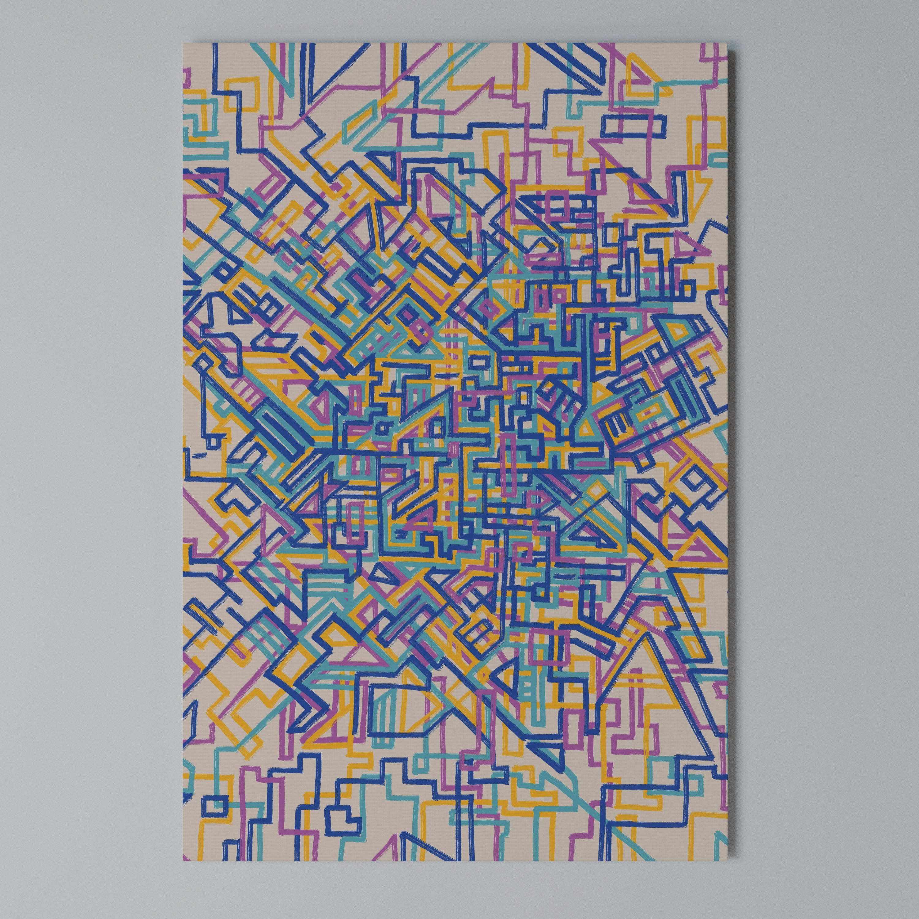 MEMORIES MAP Vertical Canvas Print