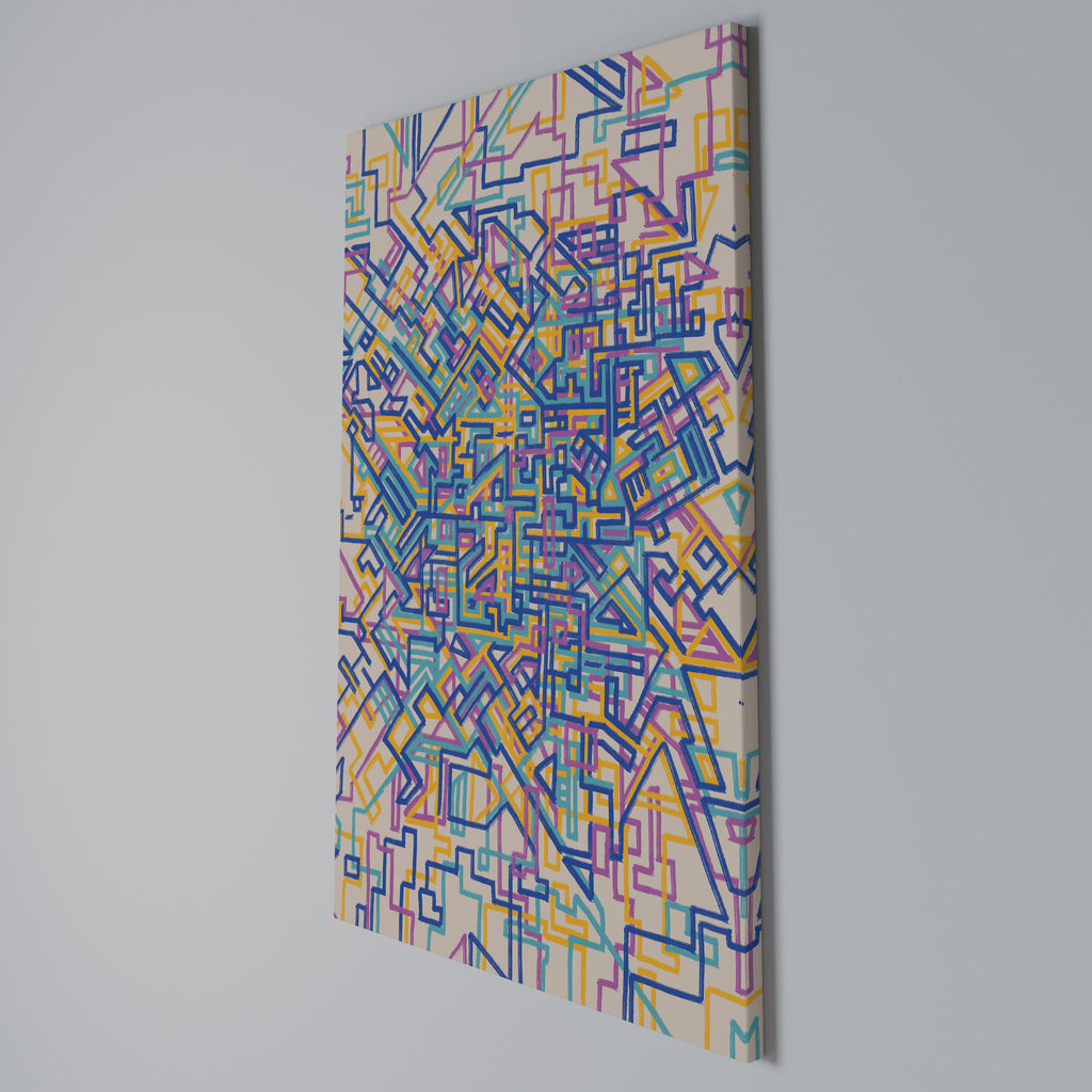MEMORIES MAP Vertical Canvas Print