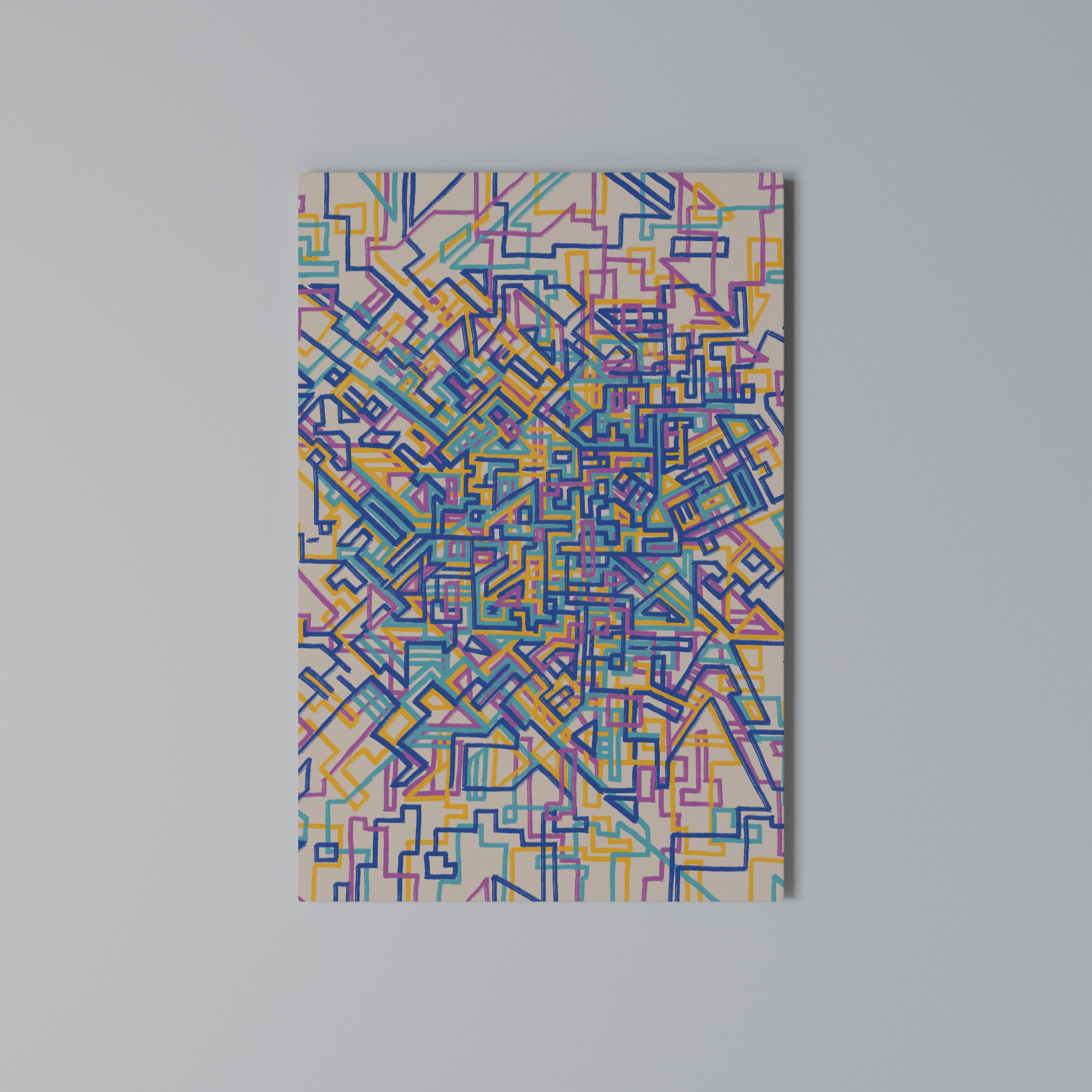 MEMORIES MAP Vertical Canvas Print