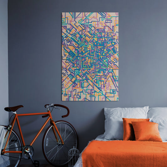 MEMORIES MAP Vertical Canvas Print