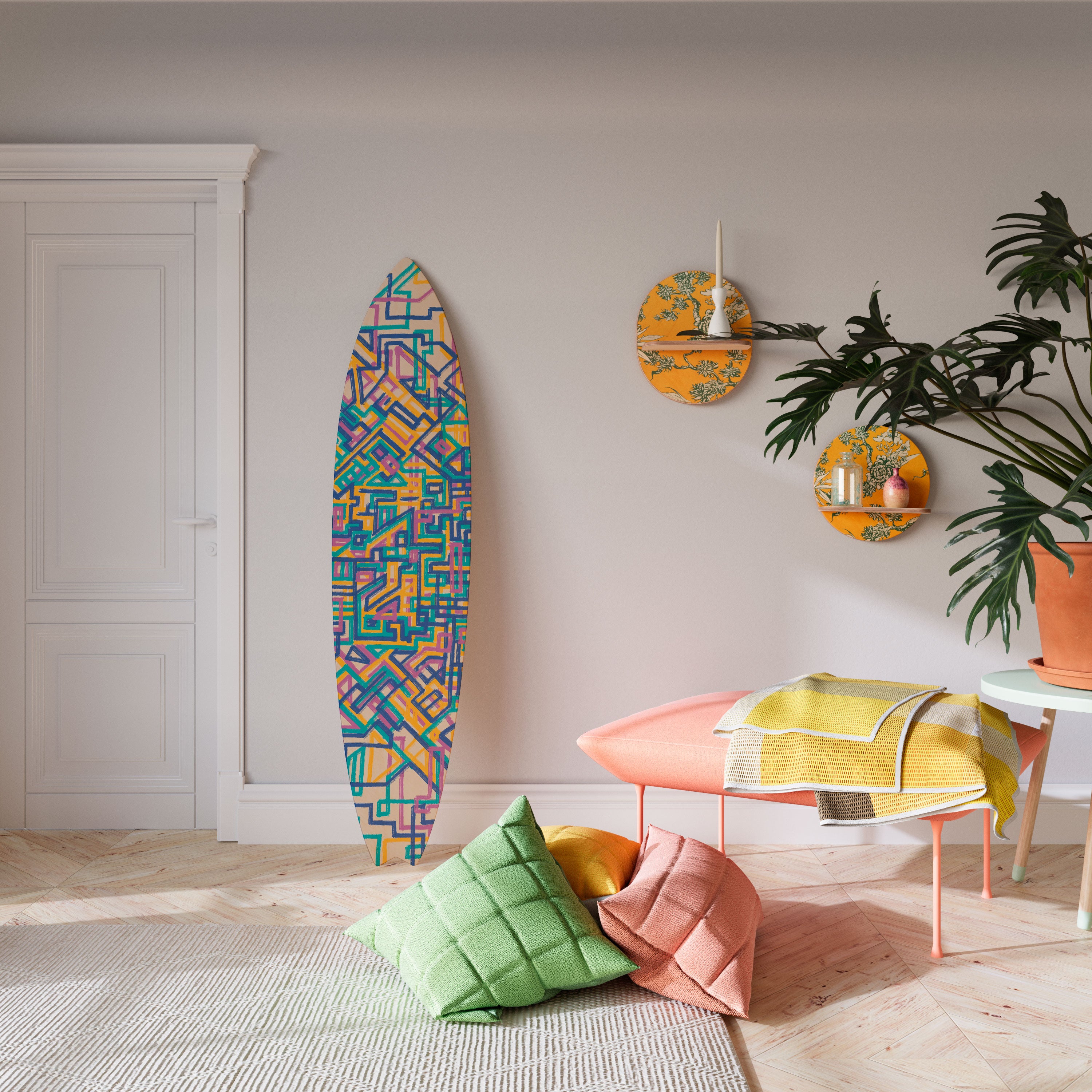 MEMORIES MAP Deko-Surfboard