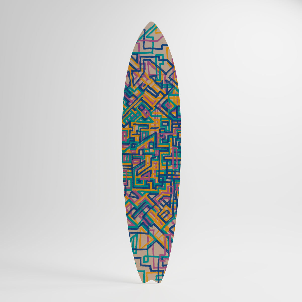 MEMORIES MAP Surfboard Decorative Panel