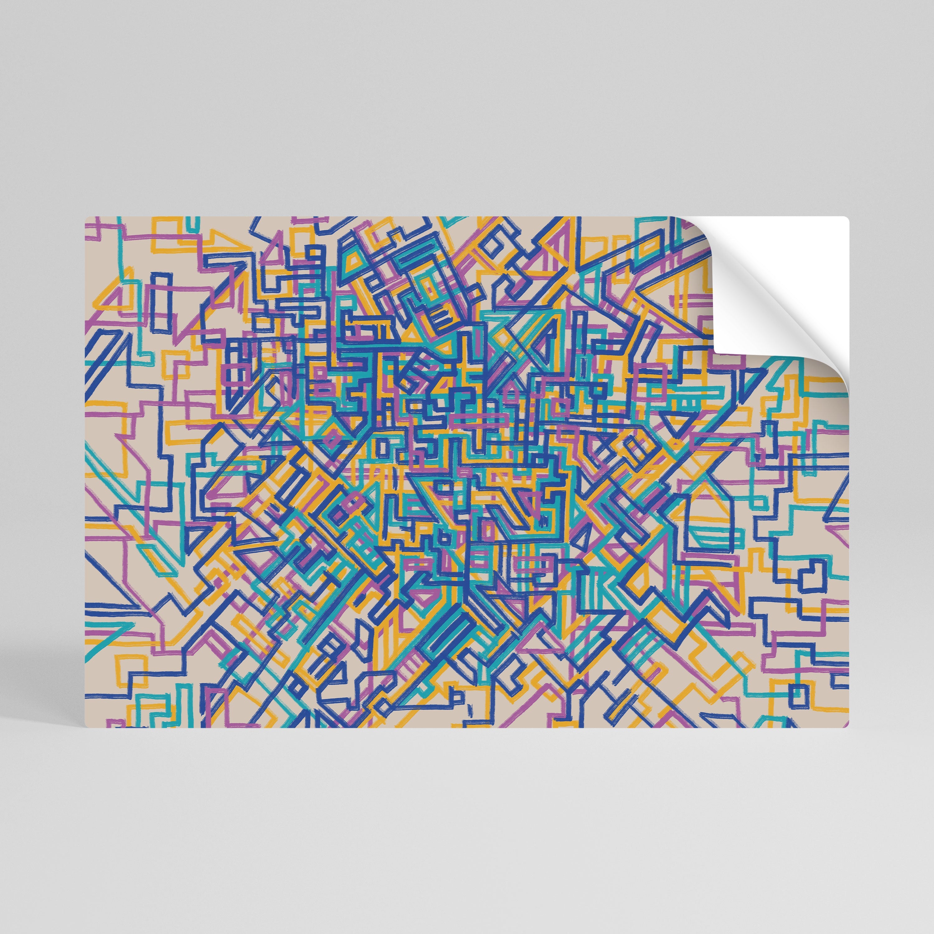 MEMORIES MAP Selbstklebendes Horizontal-Poster