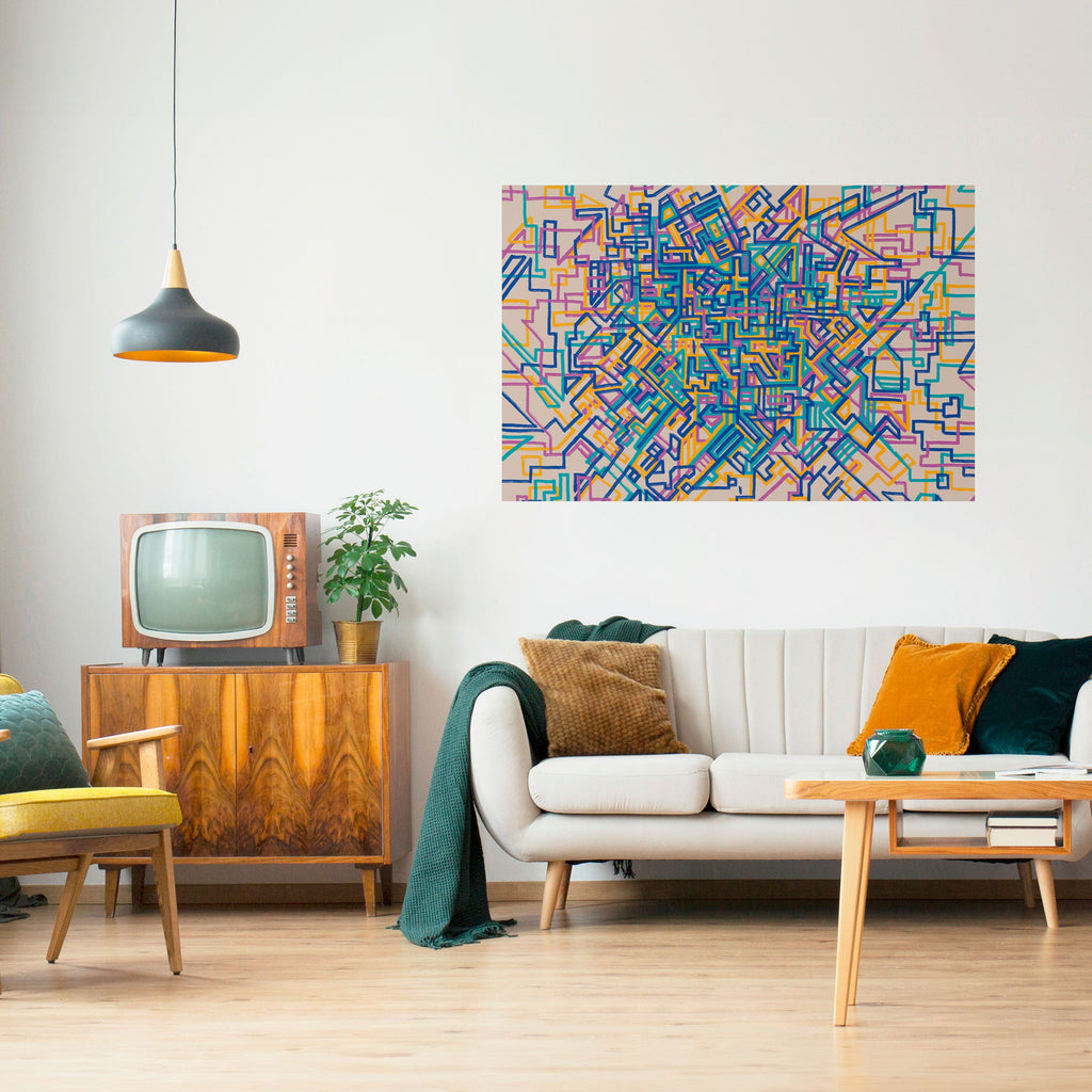 MEMORIES MAP Selbstklebendes Horizontal-Poster