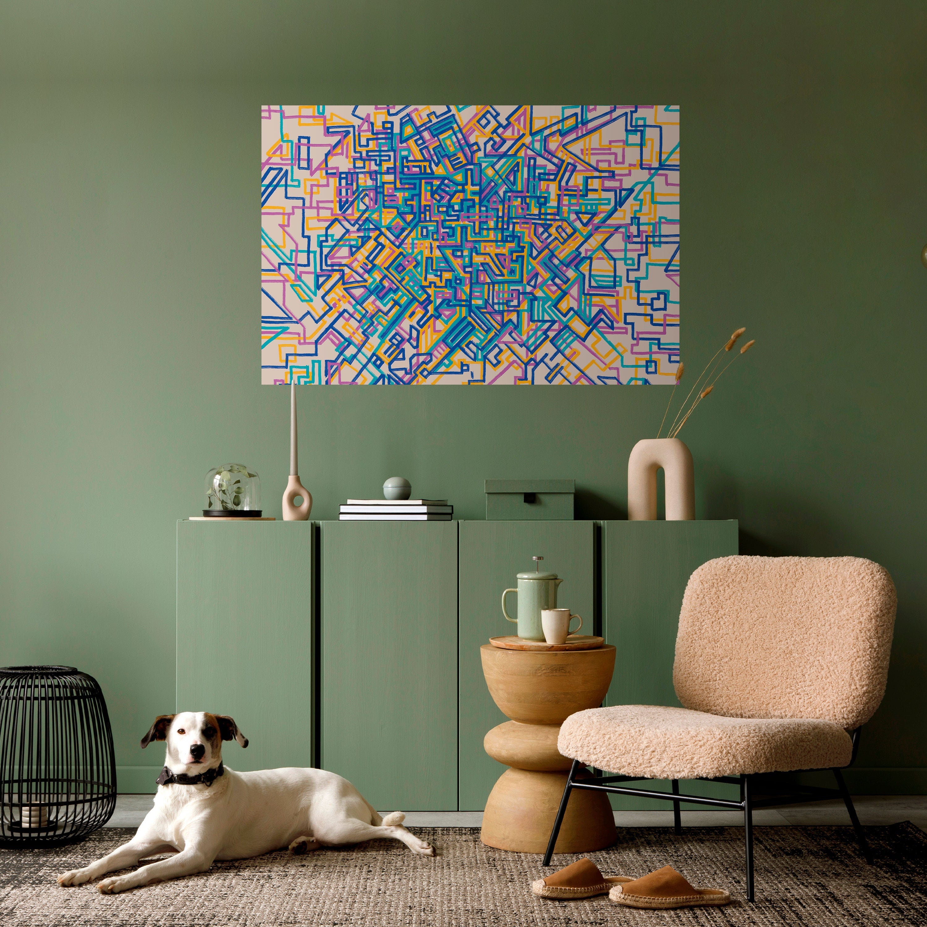 MEMORIES MAP Selbstklebendes Horizontal-Poster