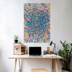 MEMORIES MAP Selbstklebendes Poster - Hochformat