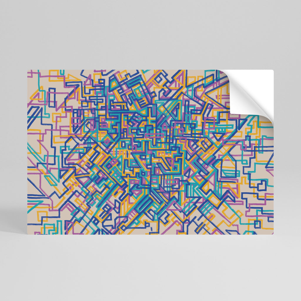 MEMORIES MAP Selbstklebendes Horizontal-Poster