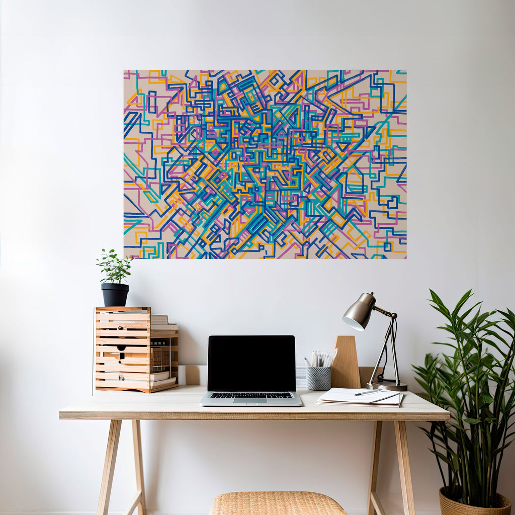 MEMORIES MAP Selbstklebendes Horizontal-Poster