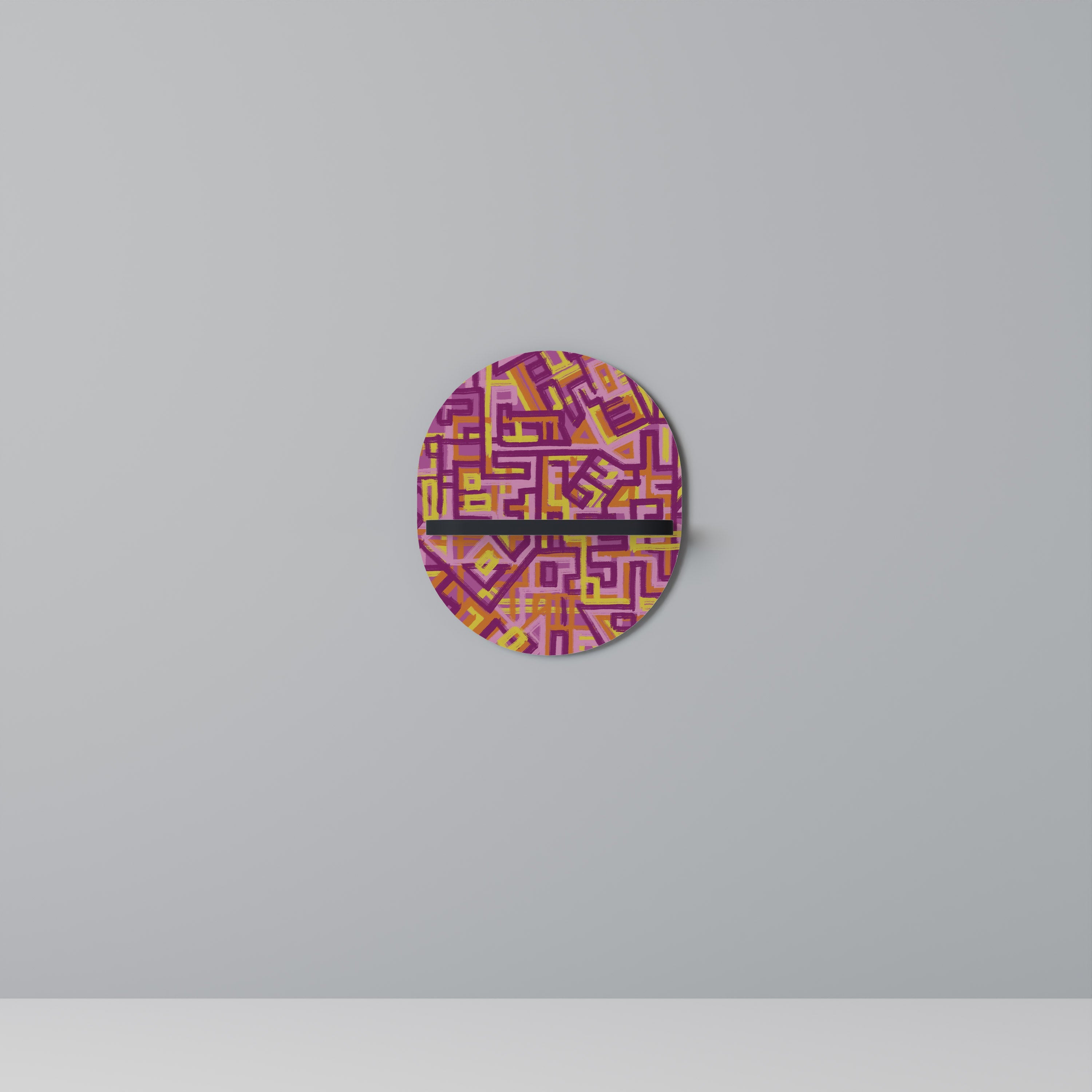 LOVELY MEMORIES Ovales Kunstregal in Schwarz