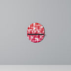 KALEIDOSCOPIC CUBISM Oval Art Shelf In Black Finish