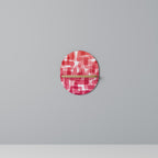 KALEIDOSCOPIC CUBISM Ovales Kunstregal in Eiche-Optik