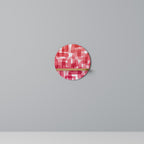 KALEIDOSCOPIC CUBISM Round Art Shelf In Oak Effect