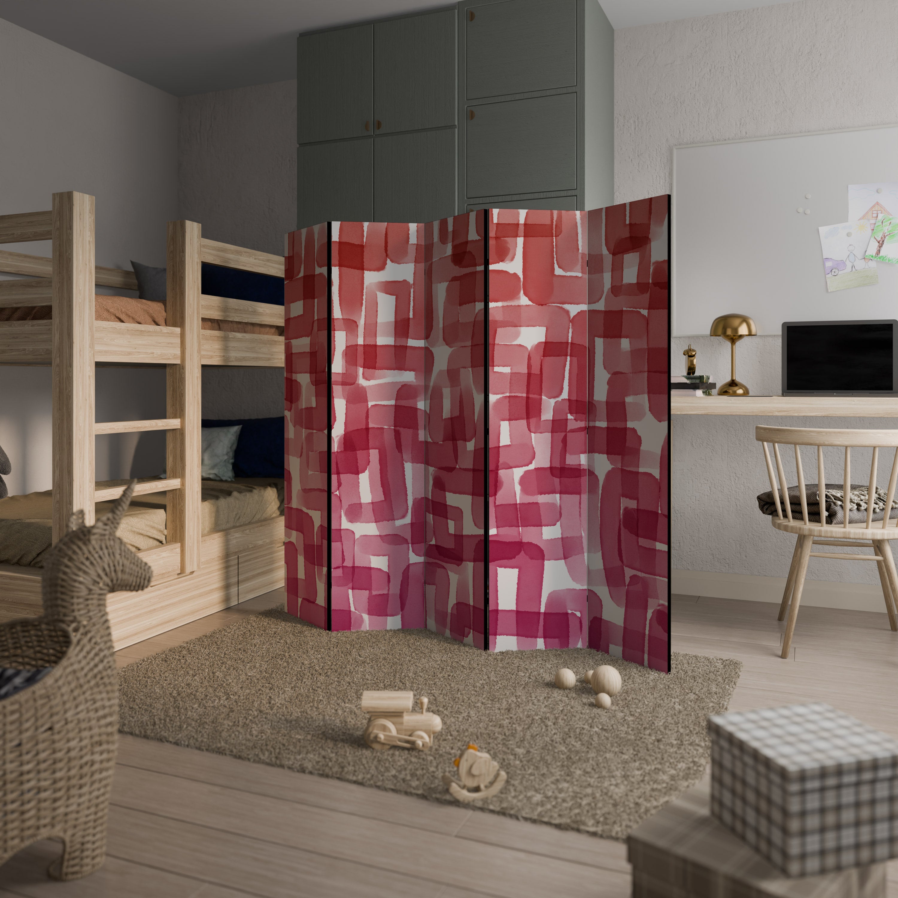 KALEIDOSCOPIC CUBISM 5-teiliger Paravent