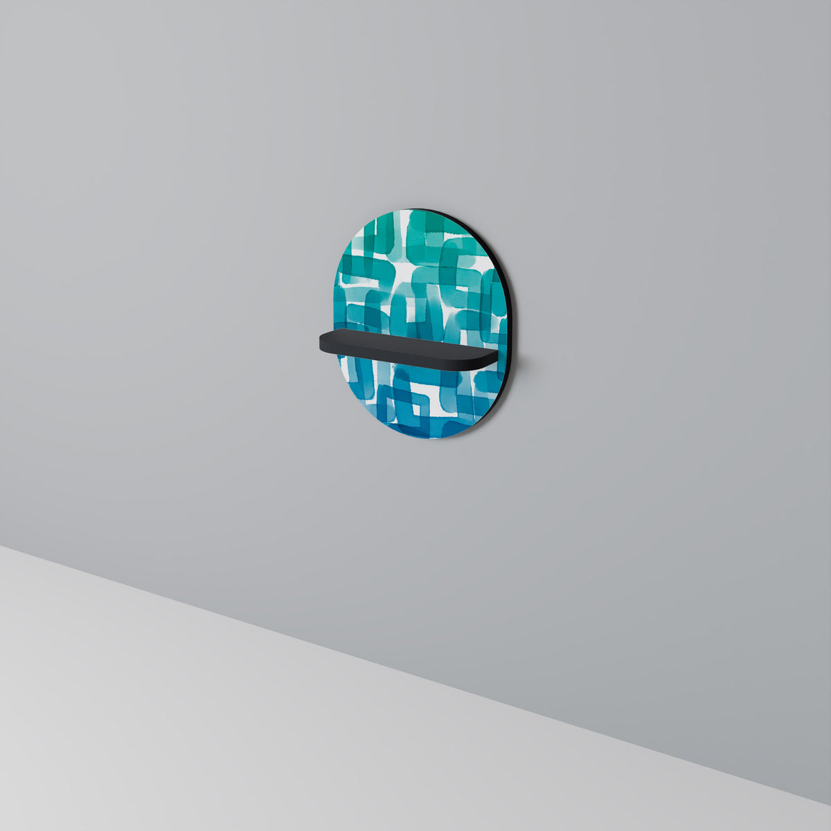 TURQUOISE RECTANGLES Dekoratives Wandregal