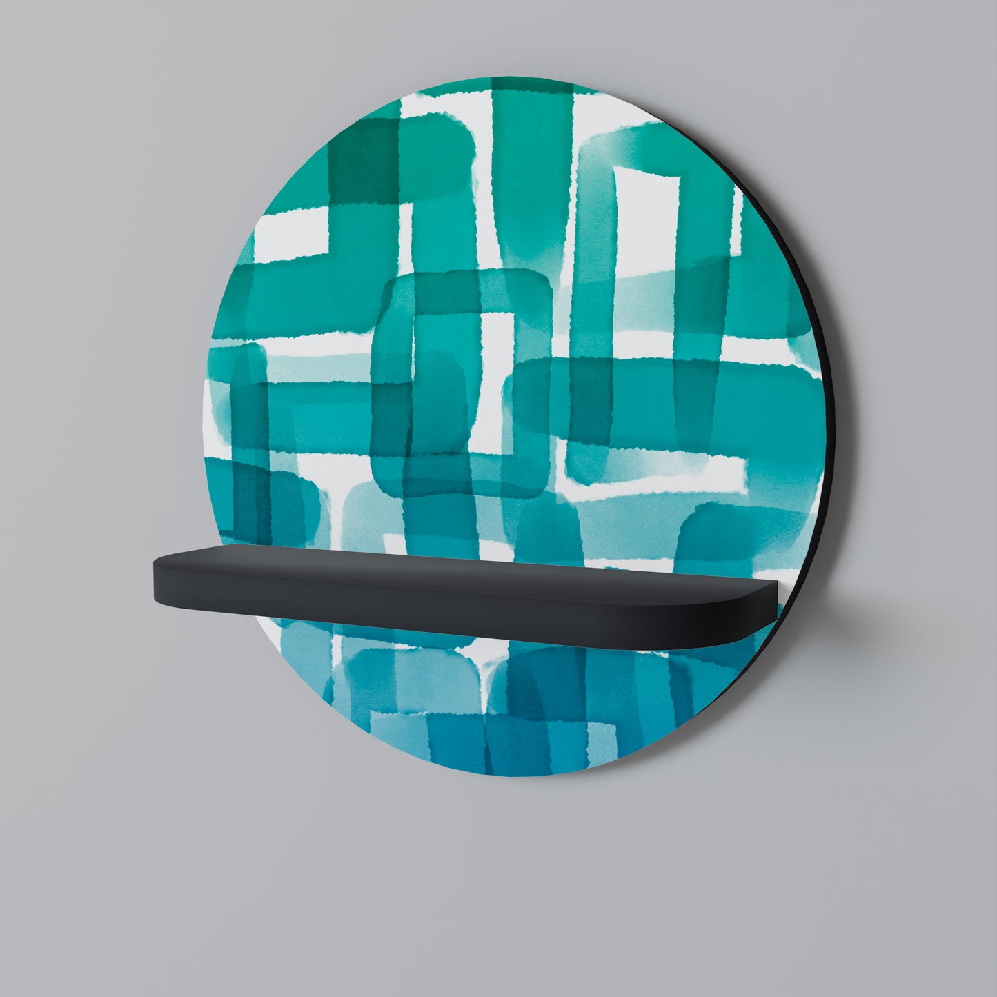 TURQUOISE RECTANGLES Dekoratives Wandregal
