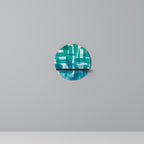 TURQUOISE RECTANGLES Rundes Kunstregal in Schwarz
