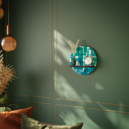 TURQUOISE RECTANGLES Dekoratives Wandregal