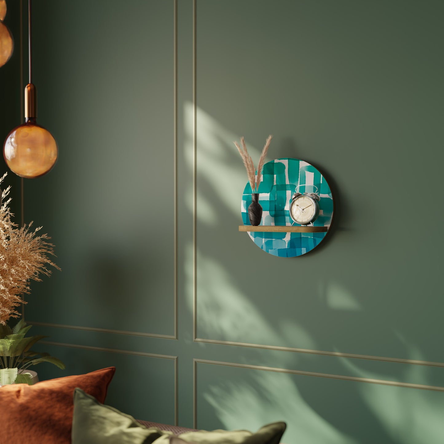 TURQUOISE RECTANGLES Dekoratives Wandregal