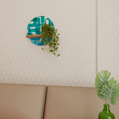 TURQUOISE RECTANGLES Dekoratives Wandregal