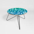 TURQUOISE RECTANGLES Couchtisch Ø 60 cm