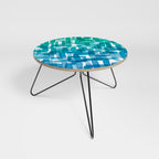 TURQUOISE RECTANGLES Couchtisch Ø 60 cm