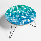TURQUOISE RECTANGLES Couchtisch Ø 60 cm