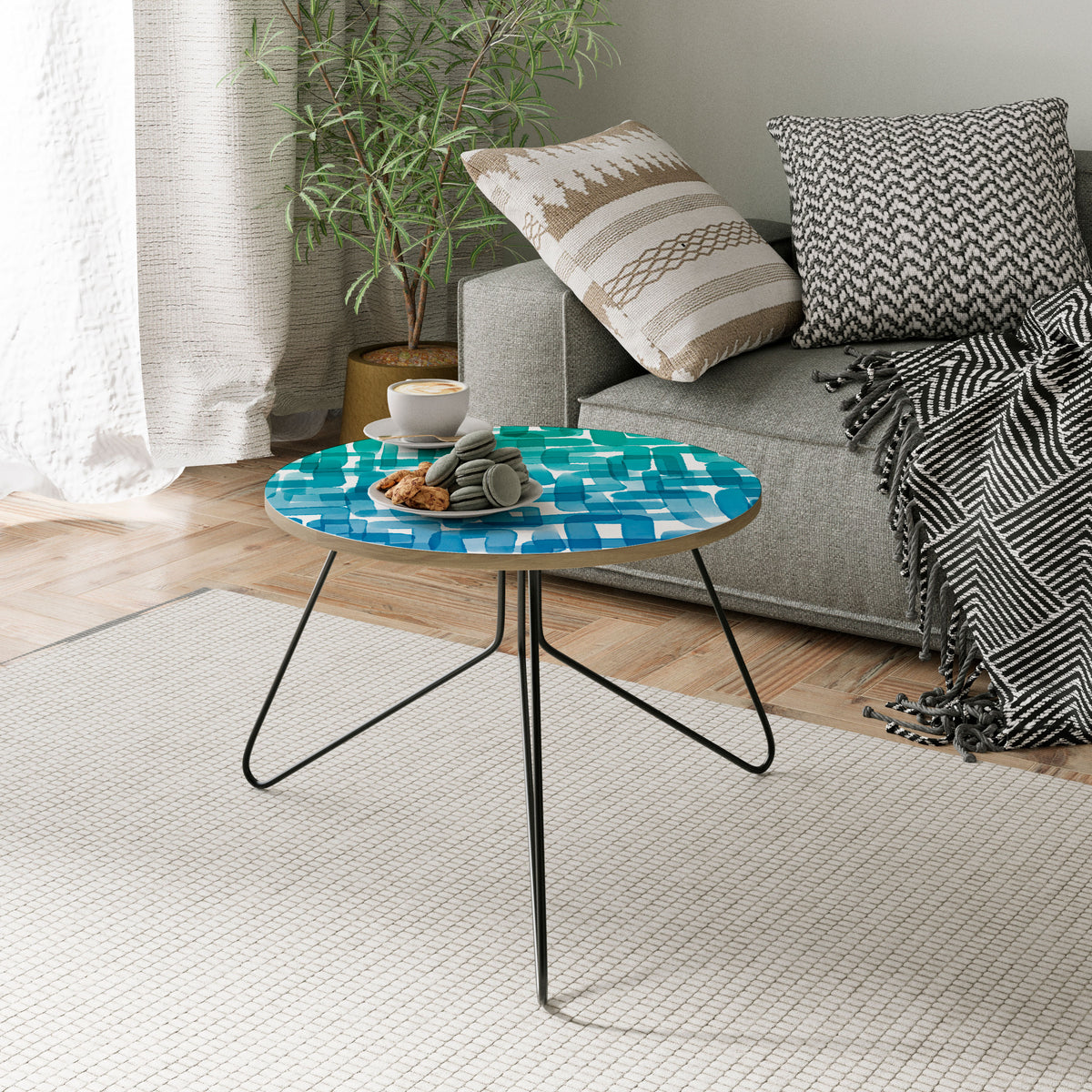 TURQUOISE RECTANGLES Couchtisch