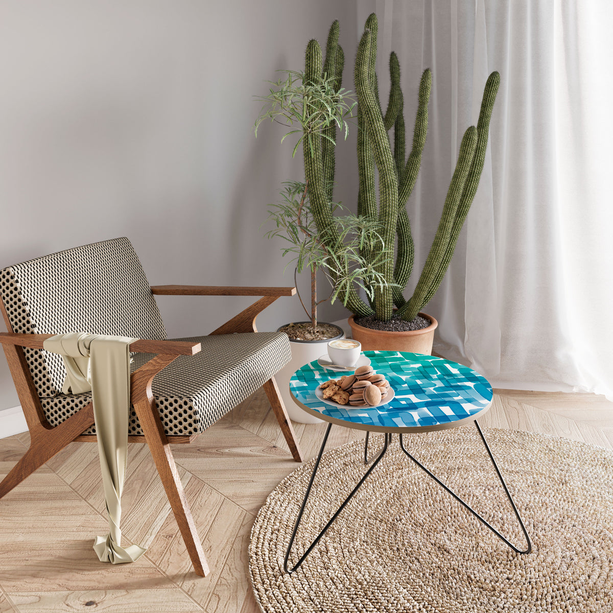 TURQUOISE RECTANGLES Couchtisch