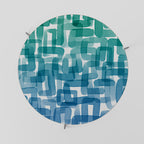 TURQUOISE RECTANGLES Couchtisch Ø 69 cm