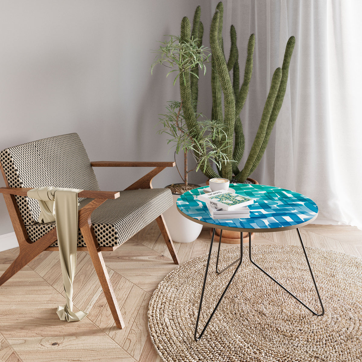 TURQUOISE RECTANGLES Couchtisch
