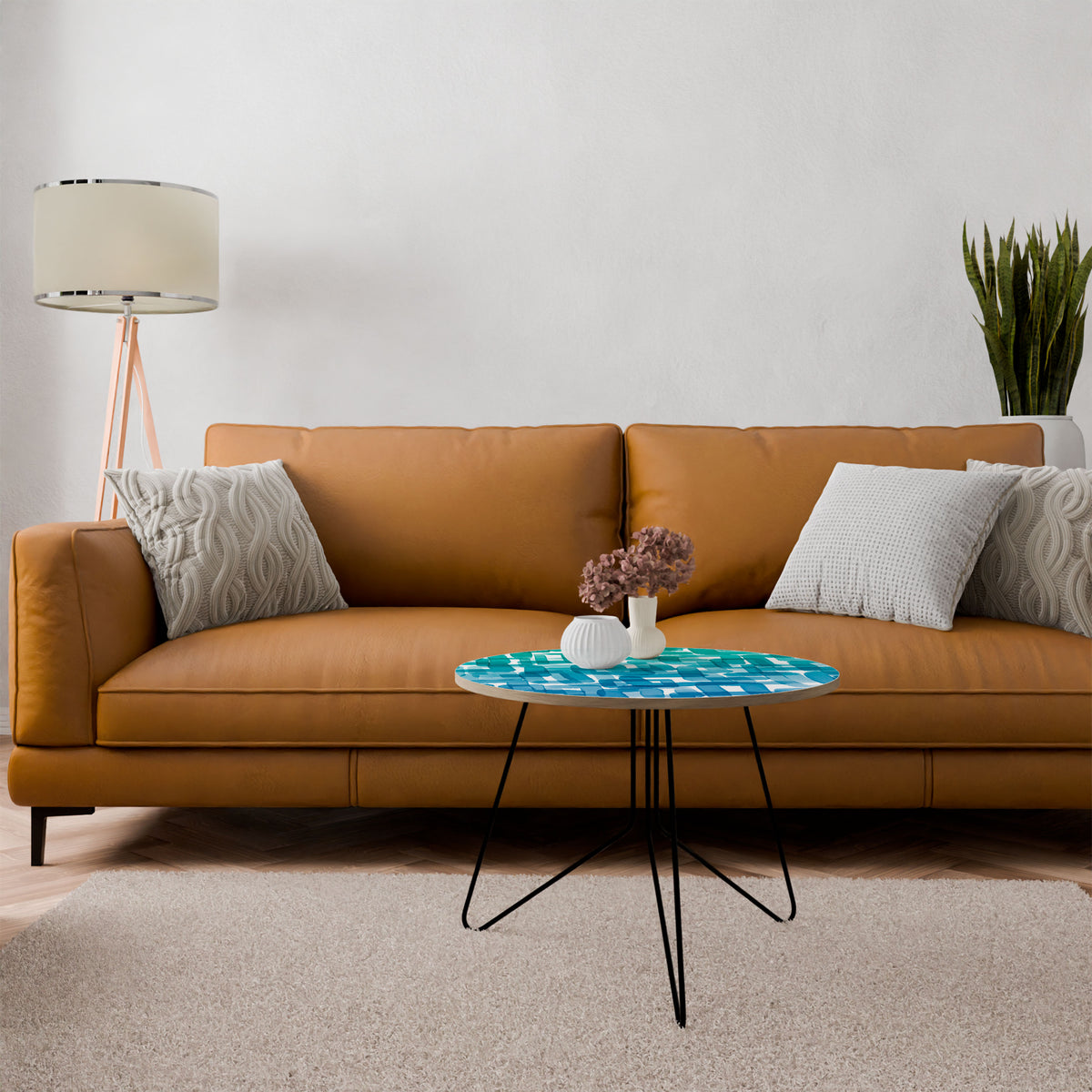 TURQUOISE RECTANGLES Couchtisch