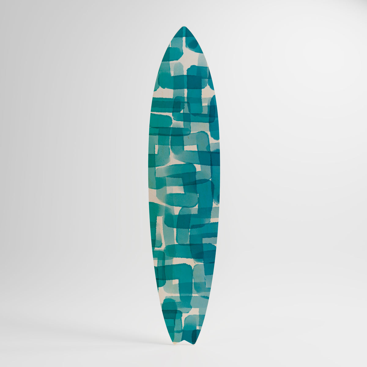 TURQUOISE RECTANGLES Deko-Surfboard