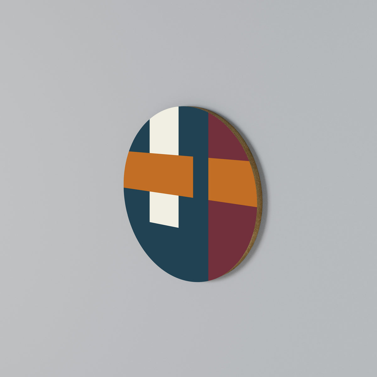 GEOMETRIC MELANCHOLY Rundes Wandbild