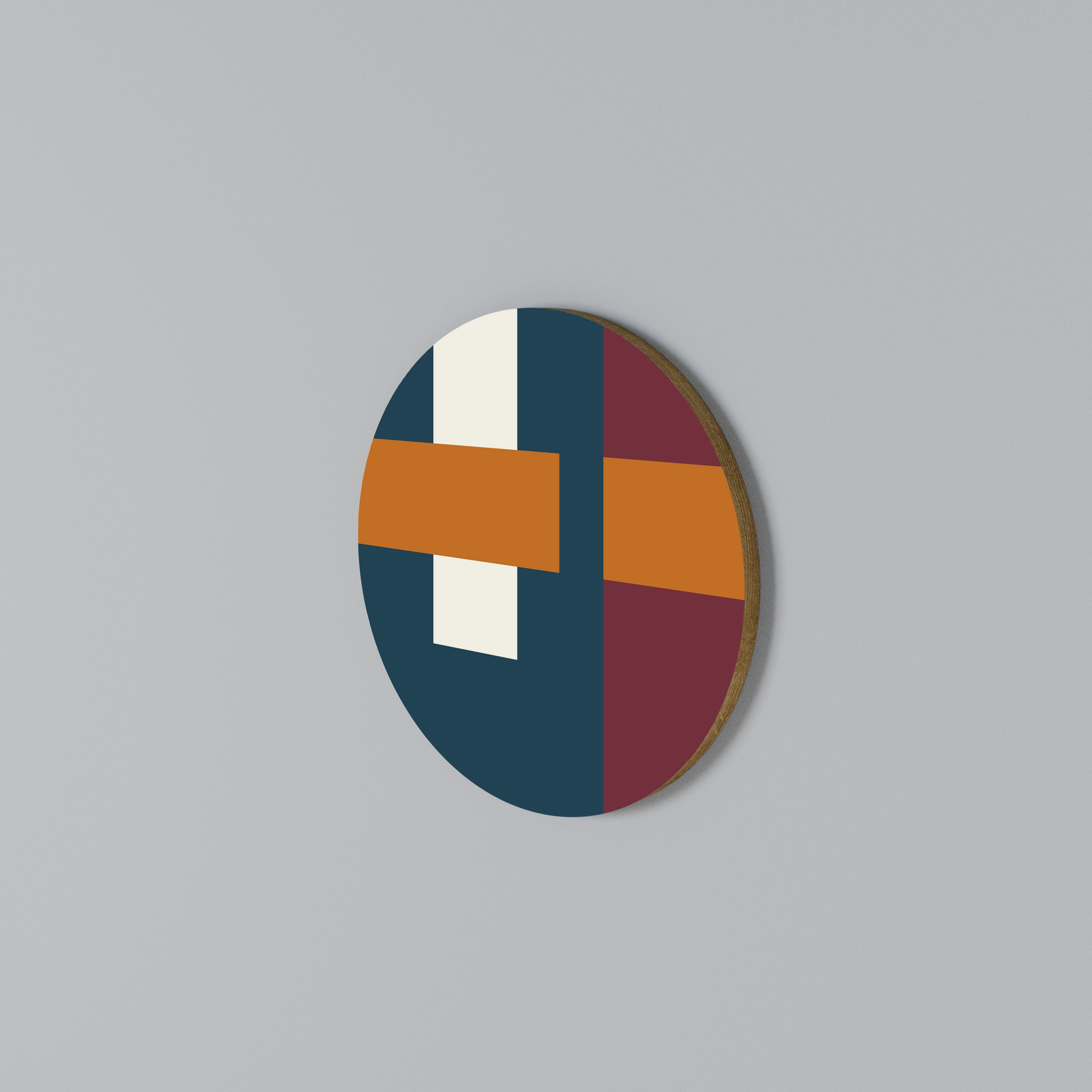 GEOMETRIC MELANCHOLY Rundes Wandbild