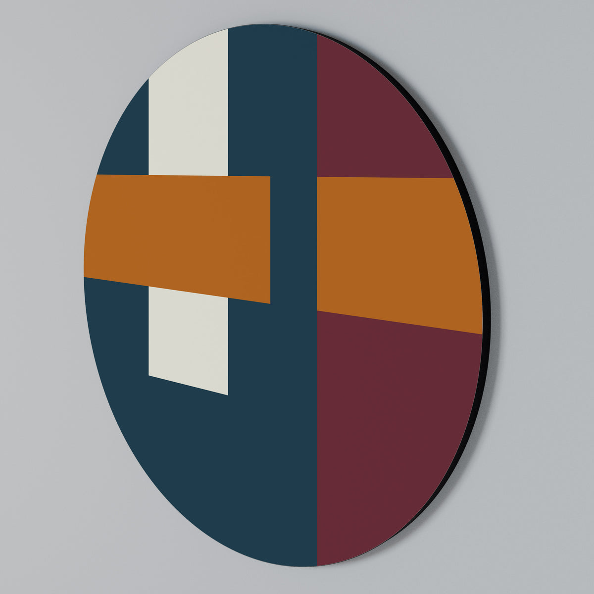 GEOMETRIC MELANCHOLY Rundes Wandbild