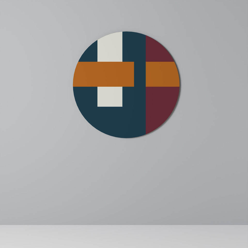 GEOMETRIC MELANCHOLY Runde Wanddekoration Ø 69 cm