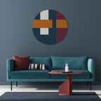 GEOMETRIC MELANCHOLY Runde Wanddekoration Ø 69 cm