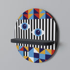 ABSTRACTION AND GEOMETRY Ovales Kunstregal in Schwarz